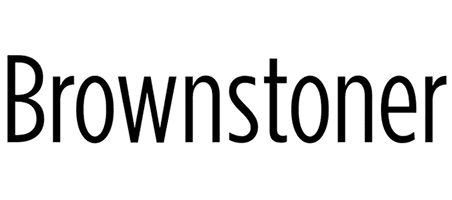 The word "Brownstoner" displayed in large, black, sans-serif font on a light gray background.